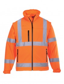 S428 - Hi-Vis 2-in-1 Softshell Orange